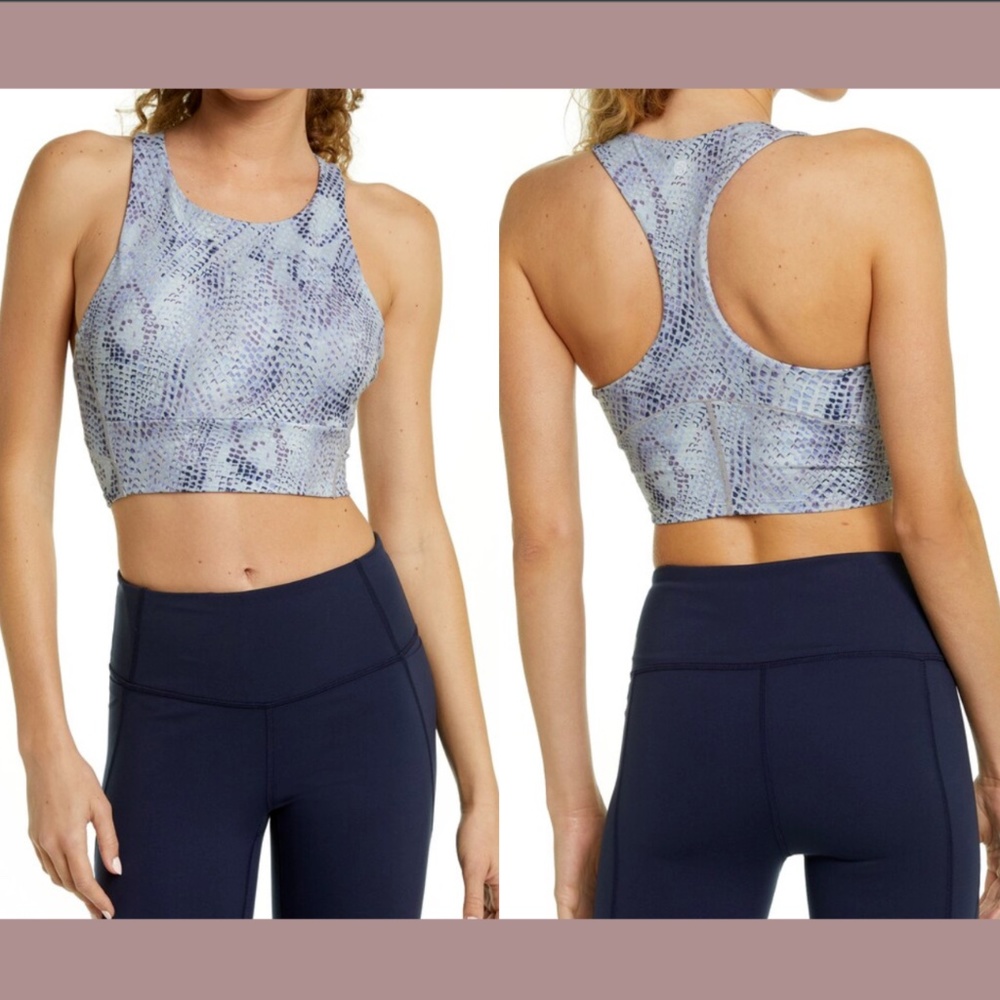 NWT Zella [ Medium ]‎ Live In Racerback Bra in Blue Celestial Serpent
